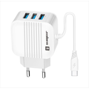 (SX-T8-C) - Carregador De Parede + Cabo Usb Tipo C - [Caixa com 200 peças]