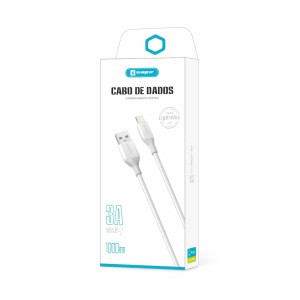 [SX-B122-I6] CABO DE DADOS E CARREGAMENTO USB/LIGHTINING 3A [CAIXA COM 300 PEÇAS]