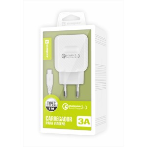 (SX-QC3-C)  - Carregador De Parede + Cabo Tipo C- [Caixa com 200 peças]