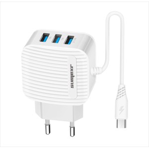 (SX-T9-V8 ) - Carregador De Parede + Cabo Micro Usb - [Caixa com 200 peças]